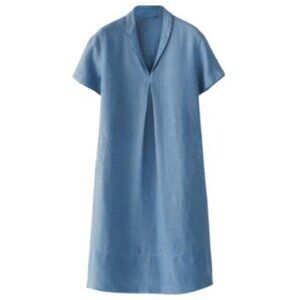 Poetry Blue Linen Dress